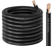 75FT 6 AWG-3 Conductor w Ground Cable NM-B Wire Gauge Copper Nonmetallic