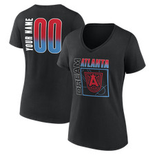 Women's Black Atlanta Dream Home Court Pop Personalized Name & Number V-Neck