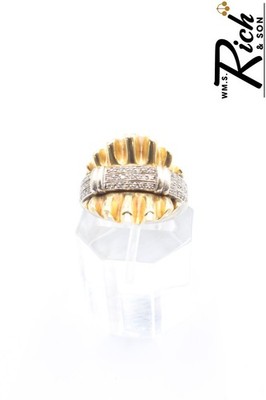 Modischer Damenring Diamant 51 Diamanten 0,51 Karat T.W. 14K 2 Tone Go (S02007911)