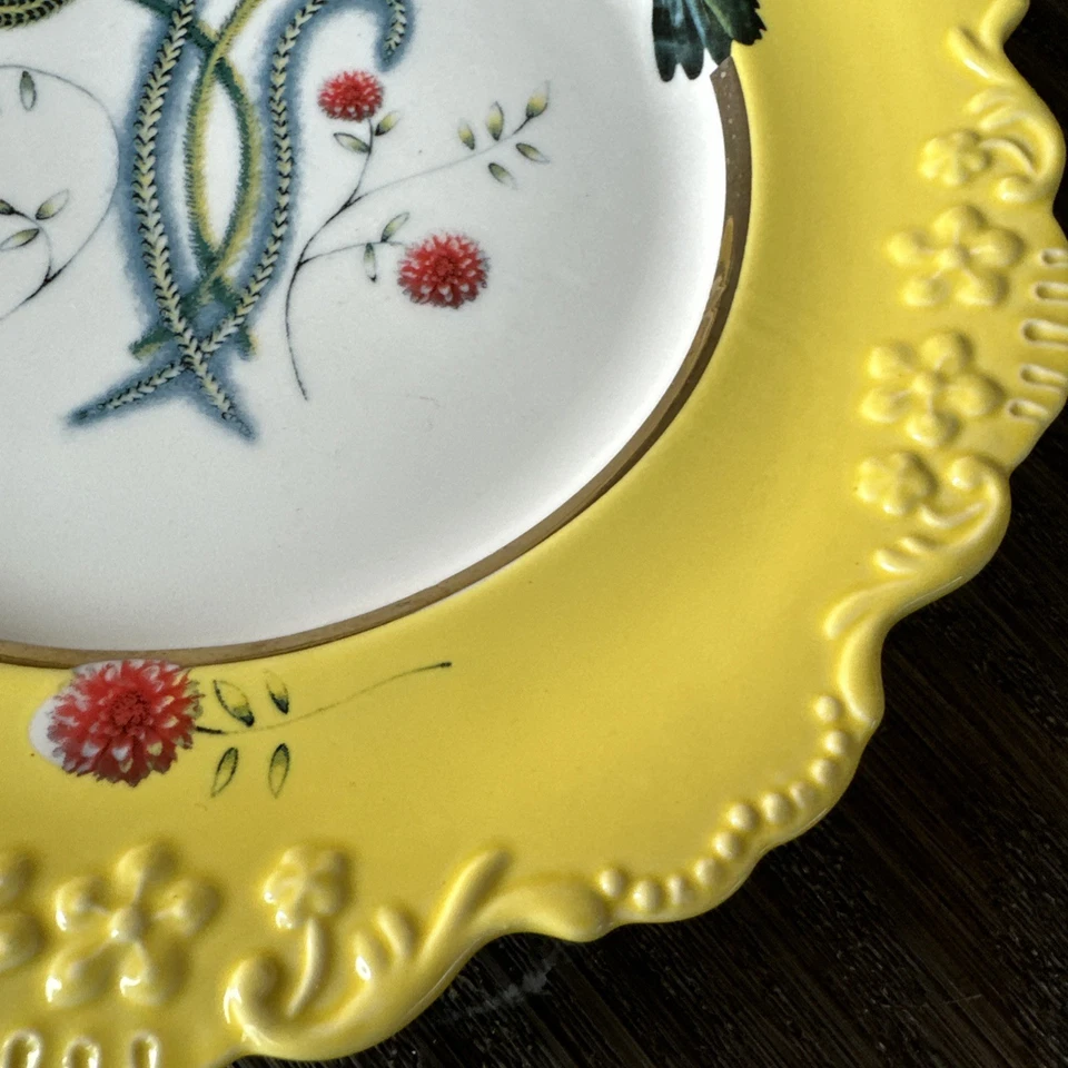 NEW Anthropologie Lou Rota Mother Nature Hummingbird Dessert Salad Plate 2pc Set - Image 4 of 4