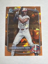 2025 1st Bowman Draft Chrome Sapphire Orange Ref Quentin Young 13/25 RC SP Twins