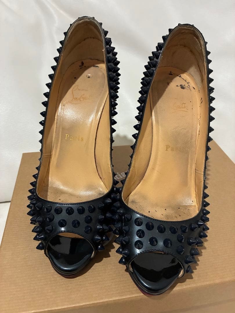 Christian Louboutin Multicolor Strap Sandals with Iconic Red Sole Design rare