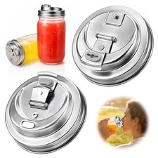 XUNWKONG Mason Jar Drinking Stainless Steel L...