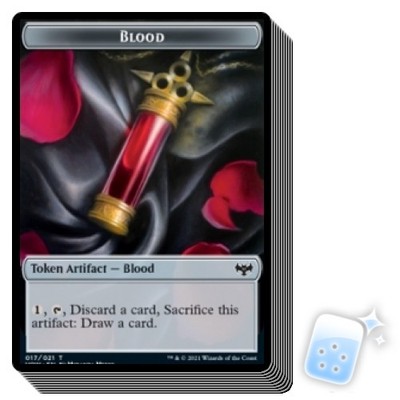 10 pcs BLOOD TOKEN (17/21) Innistrad: Crimson Vow VOW Magic MTG MINT CARD |  eBay