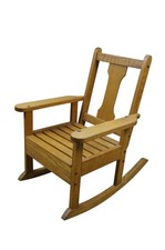 Mecedora mecedora vintage Mission Oak tamaño casa de muñecas 23"