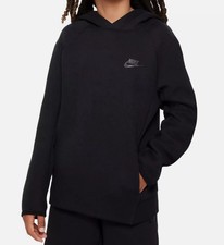 Nike Kid's Boy's Black Sportswear Tech Fleece Pullover Hoodie Size S