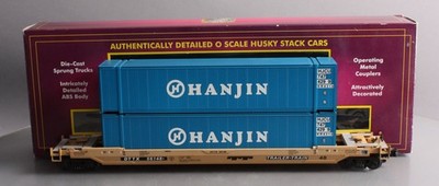 MTH 20-95004 O Gauge Hanjin Husky-Stack Car w/ Containers #56148 LN/Box