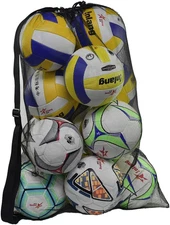 Heavy Duty Mesh Ball Bag, Drawstring Sport Equipment Storage Bag for Basketball,