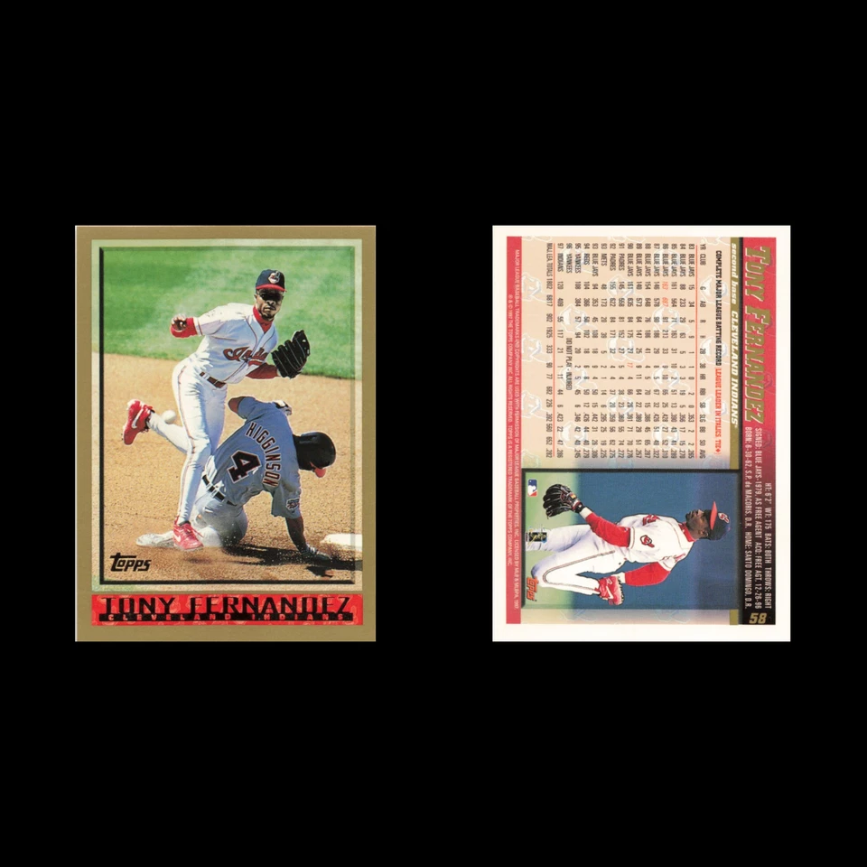 Tony Fernandez #58 1997 Topps Cleveland Indians Baseball Card MLB NM - Image 3 of 3