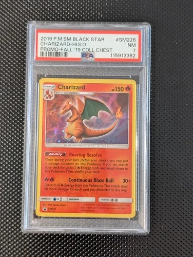 Charizard SM226 Black Star Promo PSA 7 **Big Foot Swirl**