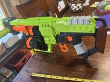 Nerf Zombie Strike Doominator 24 Dart 4 Drum. Green Orange Tested Complete