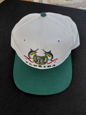The Game Florida Graphic Print White/Green Adjustable Snapback Baseball Cap OS