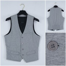 Mens Waistcoat Medium Size US 38 Vintage Grey BROTHER - F Formal Dress Vest