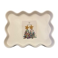 Festive Glitter Christmas Tree Dangle Earrings