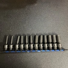 Expert 12-PC. 3/8" Drive Metric Universal Deep Impact Socket Set - 6-PT. 8-19mm