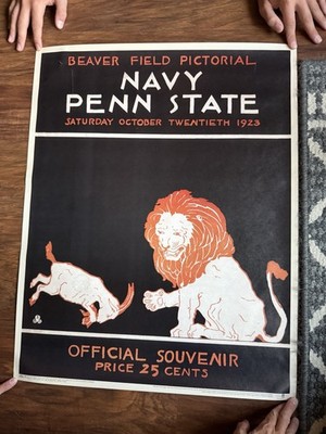 Penn State Vs Navy Poster Oct. 20, 1923 Nittany Lions Man Cave PSU Read Descript