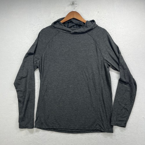 Tommy John Hoodie Mens Medium Gray Second Skin Lounge Active Athleisure Pullover