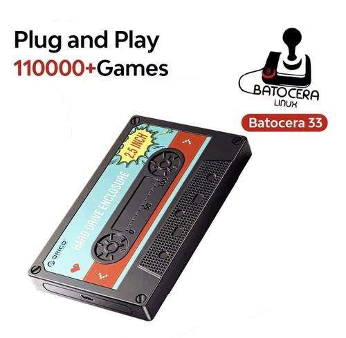 Super Konsole 500G Gaming HDD 70 Emulatoren - Batocera OS Gaming