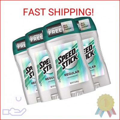 Speed Stick Men's Deodorant, Regular, 3 Ounce, 4 Pack