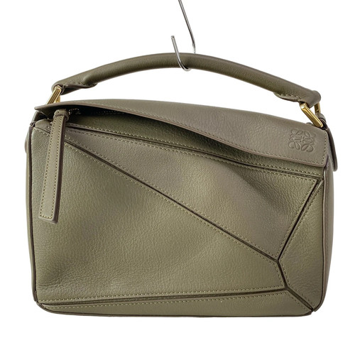 LOEWE Puzzle Bag Small Khaki Leather Handbag