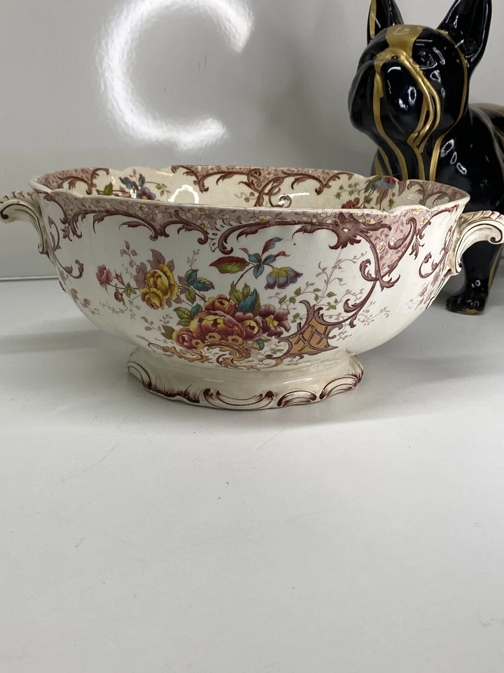 Ancien saladier Sarreguemines U&C modele Fleury polychrome bonne etat - Photo 4/4