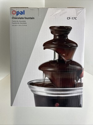 Schokoladenbrunnen Opal Edelstahl 3-stufig - 500 ml Party Fondue Maschine
