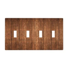 Light Switch Cover Plate Rustic Brown Wood Vintage Plank WallPlate for Farmhouse