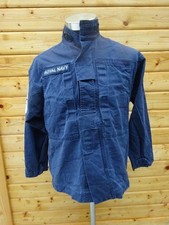 Brit. NAVY Bordjacke, blau , flammhemend mit Abzeichen gebr. Gr. 160/88