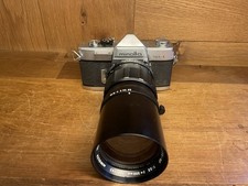 Near Mint Minolta SR-1 SLR Film Camera Auto Rokkor 200mm F/3.5 Lens From Japan