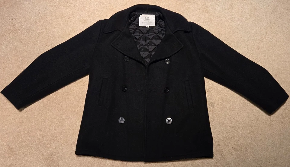 ABRIGO GUISANTE LANA EDICIÓN NAVY EE. UU. - HOMBRE MEDIANO Foto 2 de 4