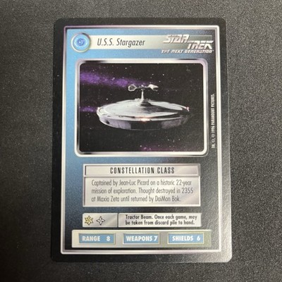 STAR TREK CCG Q CONTINUUM RARE CARD U.S.S. STARGAZER Near Mint