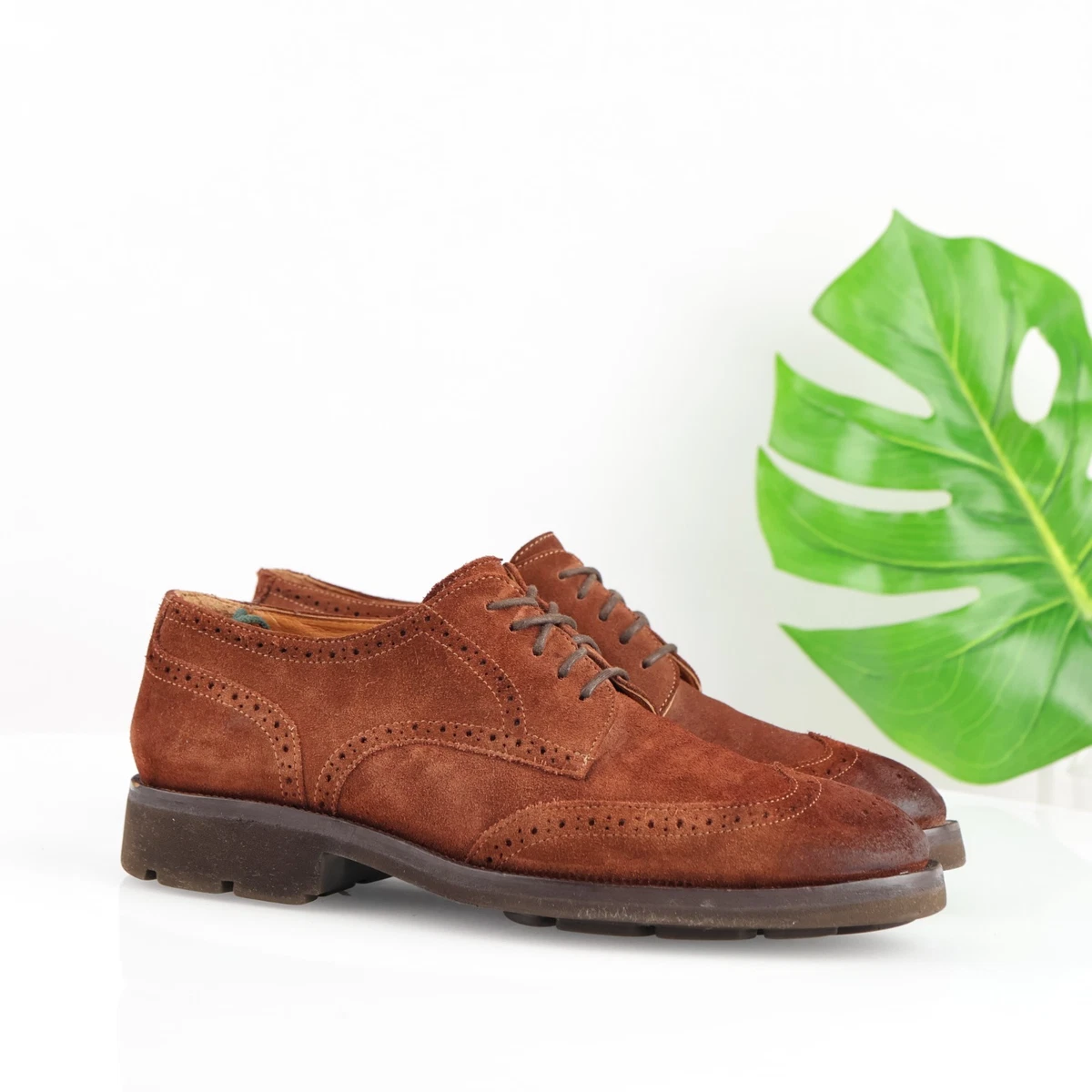 Saks Fifth Avenue Made In Italy 10.5M Tan WingTips Saks Mens Shoes - Etsy main image 4