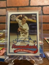 2024 Topps Justin Martinez 1989 Topps Baseball Autograph Rookie Card. rookie card picture