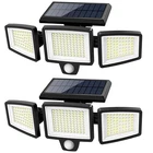 208 LED Solar Lights Wall Light Outdoor Garden Yard Pathway Lamp Waterproof
