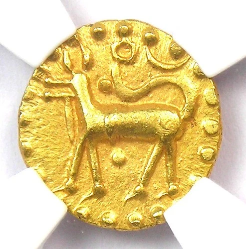 1800-50 Thailand Gold Kupang Patani Coin - Certified NGC MS61 (BU UNC) - Rare!