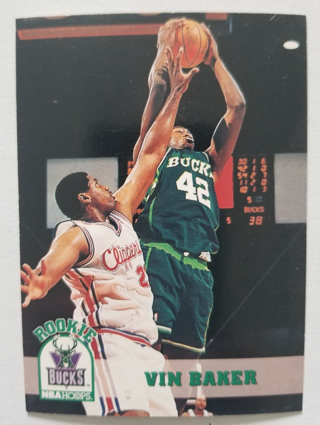 SkyBox 1993-94 NBA Hoops Vin Baker Rookie Milwaukee Bucks #363