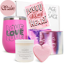 Love Spa Gift Basket for Women - Self Care Basket, Relaxation, Pampering Gift fo