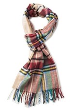 VERONZ Super Soft Classic Cashmere Feel Winter Scarf Tan Plaid