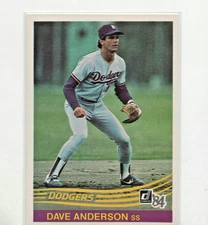 1984 Donruss MLB Baseball #642 Dave Anderson Los Angeles Dodgers RC