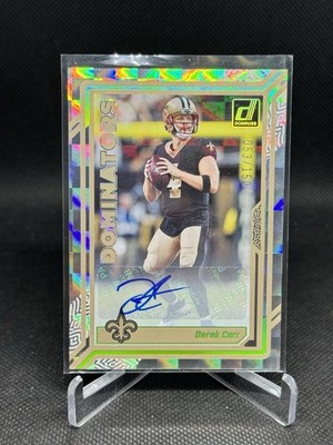 2023 Donruss Derek Carr Dominators Auto #53/150 Saints