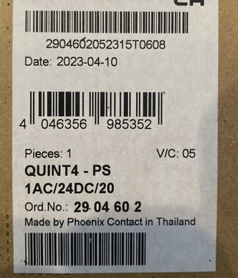 New In Box PHOENIX CONTACT 2904602 Power Supply