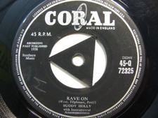 Buddy Holly – Rave On 1958 7” Coral Q 72325