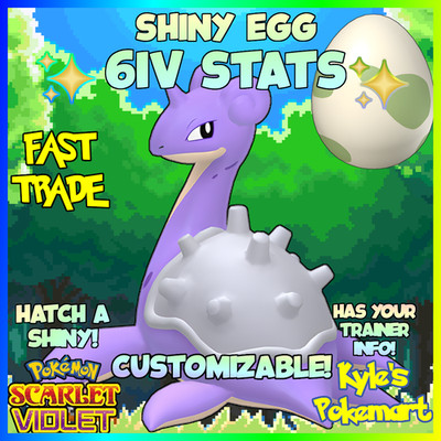   6IV Shiny Lapras Egg   Pokemon Scarlet & Violet   Fast CUSTOMIZABLE