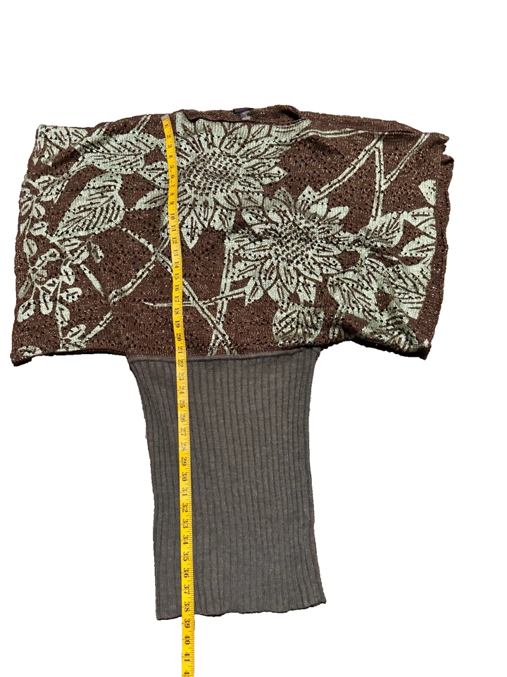 Vestido Falda Acanalada Top Floral Tono Tierra Prendas de Punto Custo Barcelona Vintage Y2K Foto 4 de 4