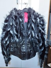 Lip Service Rare Black & White Furminator Corset Hood Jacket Pvc Cyber Punk Goth