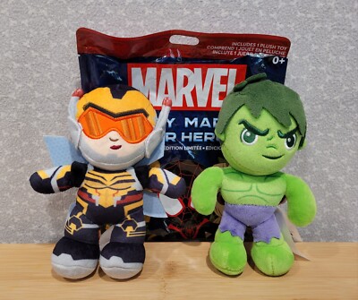 Disney Parks Mighty Marvel Superheroes Limited Release Wasp Hulk Mini Plush  Set