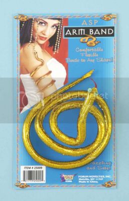 Womens Adult Egyptian Queen Gold Snake Arm Band Costume Accessory