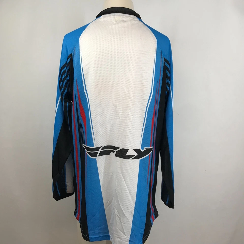 CAMISETA MASCULINA FLY - MANGA LONGA AZUL MÉDIA GOLA V RACING LITE - Imagem 3 de 4