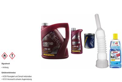 5L MANNOL Motoröl SAE 0W-40 LEGEND+ESTER inkl. Additiv Auslaufschlauch Reiniger