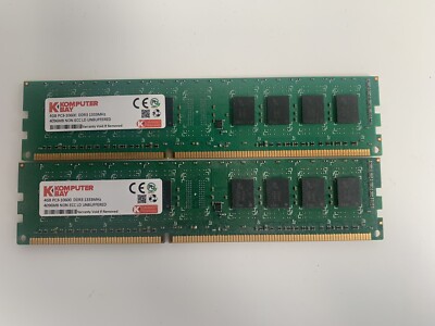 4gb ddr3 1333mhz pc3-10600s Komputer Bay 2 Stück